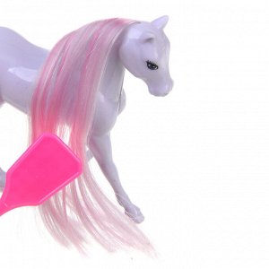 ИГРОЛЕНД Лошадка с расческой, ABS,PP, 13,5х3,5х16 см, 3 цвета