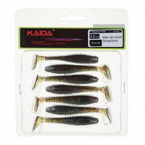 KAIDA Приманка силиконовая ТВИСТЕР 3", 8см, 4гр, HT011, 7шт