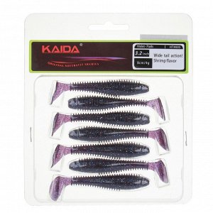 KAIDA Приманка силиконовая ТВИСТЕР 3", 8см, 4гр, HT005, 7шт