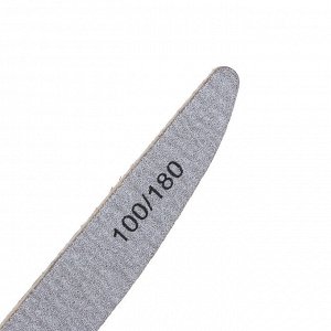 ЮНИLOOK Набор пилок 2-х сторонних для ногтей 3 шт, 100/180 и 180/240 грит, щепа, 17,8 см, 2 цвета