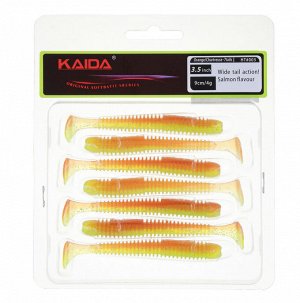 KAIDA Приманка силиконовая ТВИСТЕР 3,5", 9см, 4гр, HT003, 7шт