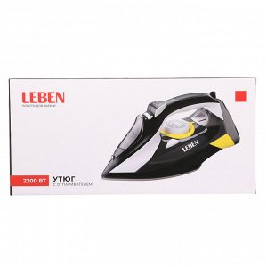 LEBEN Утюг с отпаривателем, 2200 Вт, подошва - керамическое покрытие, отчистка, бак 300 мл