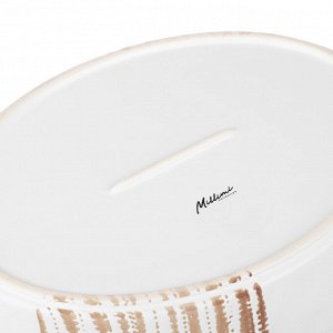 MILLIMI Форма для запекания и сервировки овал.с ручками, керамика, 31х20,5х5см, 1,1л, белая