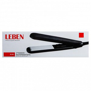 LEBEN Утюжок-выпрямитель для волос, дорожный, керамич. покрытие, 19Вт, нагрев до 190гр.С, 220В