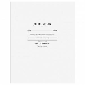 Дневник 1-11 кл. 40л. на скобе BG "Белый"