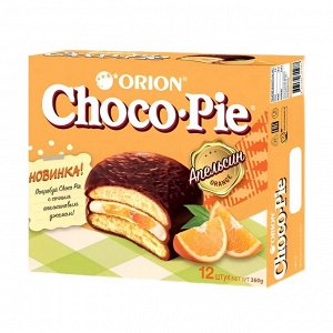 Пирожное ORION Choco Pie с апельсином, 360 г