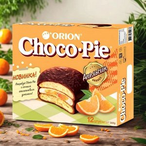 Пирожное ORION Choco Pie с апельсином, 360 г