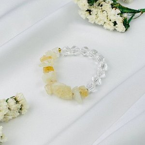 Браслет из Горного Хрусталя и Цитрина