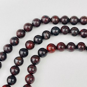 Бусины для украшений из Яшмы (Кровавик) (46 бусин)