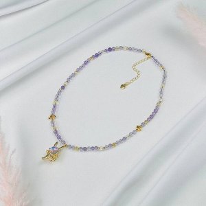 Бусы детские из Аметиста, Цитрина и Перламутра