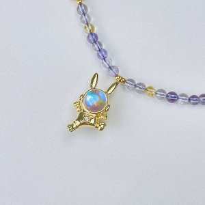 Бусы детские из Аметиста, Цитрина и Перламутра