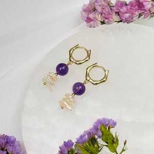 Серьги из Аметиста и Жемчуга