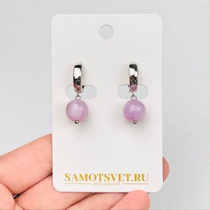 Серьги из Кунцита