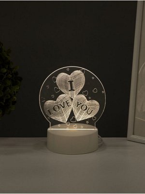 Светильник "Любовь" LED 3 цвета от USB