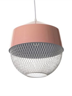 Светильник потолочный BayerLux Lea, 1x40 Вт, Е27, розовый, 26x26x32 см