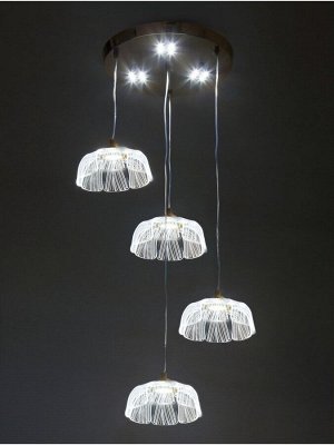 Люстра потолочный BayerLux Tanja, 28 Вт, LEd, 4000-6000К, золото, 63x41x42 см