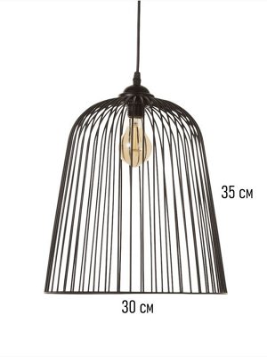 Светильник потолочный BayerLux Millie, 1x40 Вт, Е27, черный, 31x31x35 см