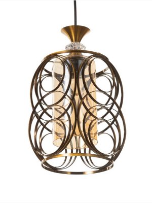 Светильник потолочный BayerLux Mathilda, 1x40 Вт, Е27, латунь, 14x14x29 см