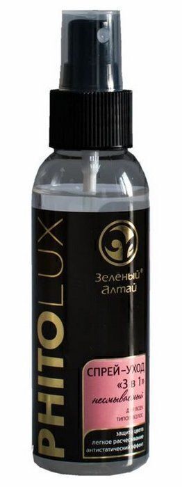 Спрей-уход "3 в 1" PHITOLUX несмываемый для всех типов волос, 100 мл, т. з. "Зеленый Алтай