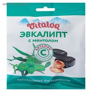 Виталор® Эвкалипт-ментол, леденцовая карамель со вкусом эвкалипта с витамином С - БАД, 60 г