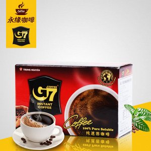 G7 Pure Black instant coffee- Box 15 sachets