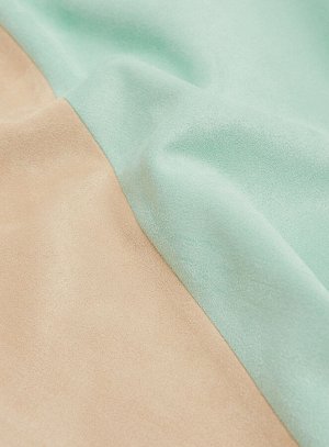 Блузка колор блок из искусственной замши