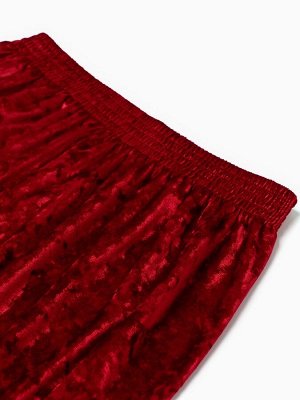 Пижама женская (лонгслив, брюки) KAFTAN «Бархат», цвет бордовый, бежевый