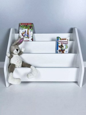 Стеллаж малый десткий для игрушек и книг, 3 отделения, 662x365x430 мм, цвет белый