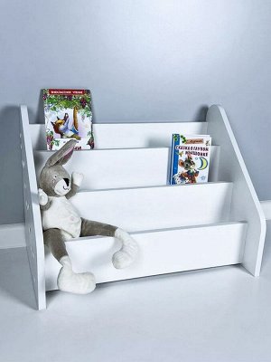 Стеллаж малый десткий для игрушек и книг, 3 отделения, 662x365x430 мм, цвет белый