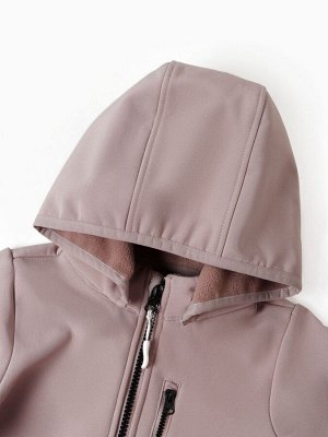 Комбинезон демисезонный для девочек MINAKU из Softshell на флисе, непромокаемый, бежевый.