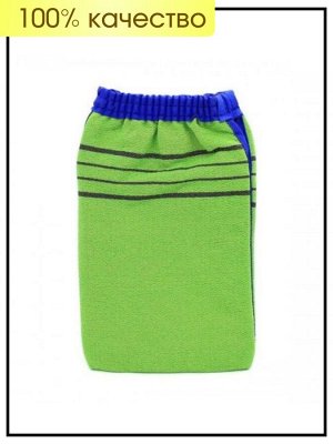 No brend Мочалка варежка квадратная Цвет - зелёный 13,5*18,3 см Baby Glove Towel, 1шт