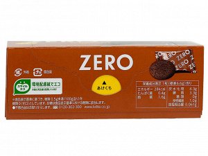 Печенье бисквитное Zero Chocolat без сахара вкус шоколада Lotte, 72.6г