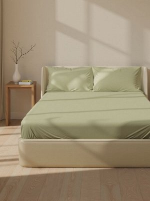 Простыня на резинке SL Home Modal 180x200+30 см, оливковая