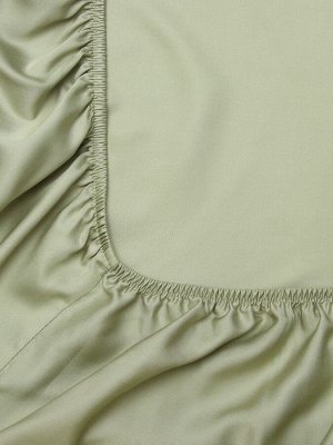 Простыня на резинке SL Home Modal 180x200+30 см, оливковая