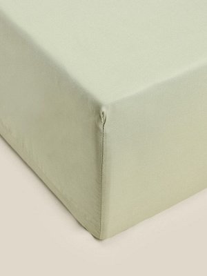 Простыня на резинке SL Home Modal 180x200+30 см, оливковая