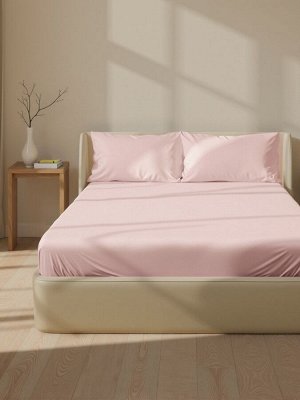 Простыня на резинке SL Home Modal 180x200+30 см, розовая