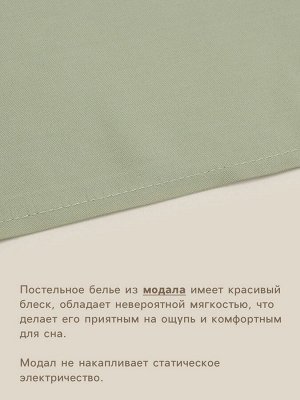Простыня 1.5 спальная SL Home Modal, 160x235 см, оливковая, модал