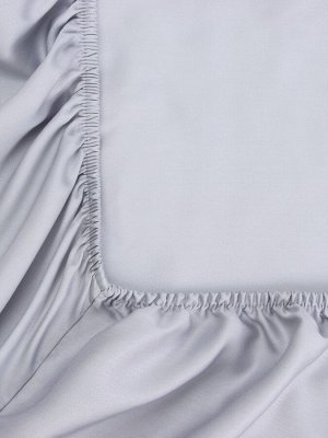 Простыня на резинке SL Home Modal 160x200+30 см, светло-серая