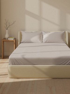 Простыня на резинке SL Home Modal 180x200+30 см, серая