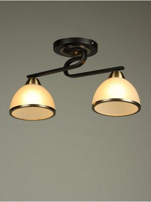 Люстра потолочная BayerLux «Рендо», 2хЕ27, 40 Вт, черно-бронзовый, 44x15x23 см