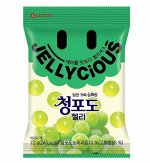 Мармелад жевательный &quot;JELLYCIOUS GREEN GRAPE&quot; вкус зелёного винограда 72г
