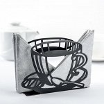 Салфетница «Кофе», 14?3,9?10 см, цвет чёрный согласована Замена на белую