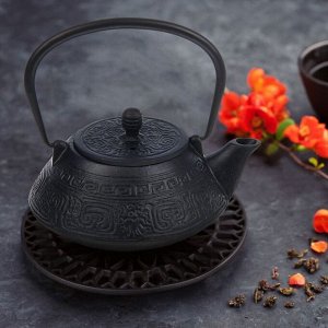 Чайник с ситом «Афродита» 800 мл, цвет чёрный