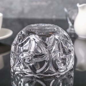Сахарница стеклянная с крышкой «Изгибы», 260 мл, 10,5x11,5 см