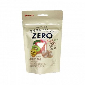 Мармелад жевательный "ZERO FRUITS JELLY" без сахара со вкусом персика и киви 52г