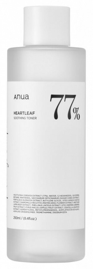 Тонер для лица с успокаивающим действием Anua Heartleaf 77% Soothing Toner 250мл
