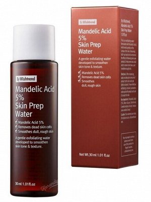 Мягкий очищающий тоник с миндальной кислотой By Wishtrend Mandelic Acid 5% Prep Water 120мл