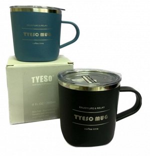 Термокружка вакуумная с пластиковой крышкой "Tyeso mug" 260 мл