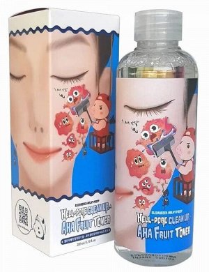Тоник-пилинг на основе фруктовых кислот Elizavecca Milky Piggy hell-pore clean up aha fruit toner 200мл