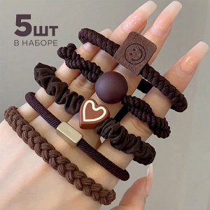 Резинки для волос, набор, 5 шт.